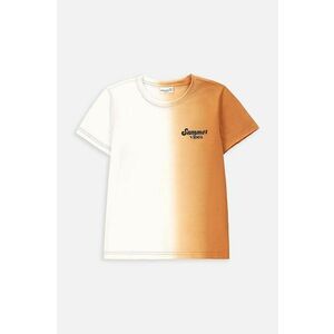 Coccodrillo tricou de bumbac pentru copii culoarea portocaliu, neted imagine