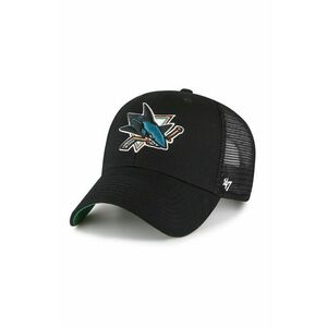 47brand șapcă NHL San Jose Sharks culoarea negru, cu imprimeu H-BRANS22CTP-BK imagine