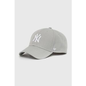 47brand șapcă de baseball pentru copii MLB New York Yankees culoarea gri, cu imprimeu, BMVP17WBV imagine