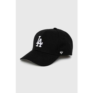 47brand șapcă din amestec de lână MLB Los Angeles Dodgers culoarea negru, cu imprimeu, BMVP12WBV imagine