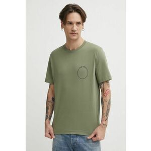 Marc O'Polo tricou din bumbac barbati, culoarea verde, cu imprimeu, 423201251066 imagine