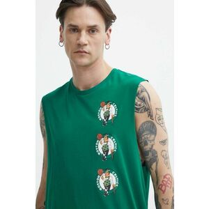 New Era tricou din bumbac barbati, culoarea verde, BOSTON CELTICS imagine