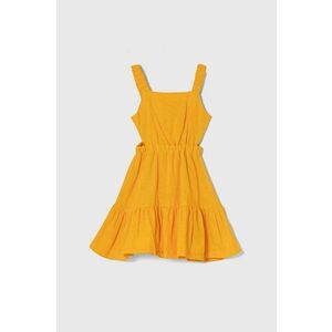 zippy rochie din amestec de in culoarea portocaliu, mini, evazati imagine