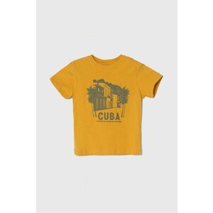 zippy tricou de bumbac pentru copii culoarea galben, modelator imagine