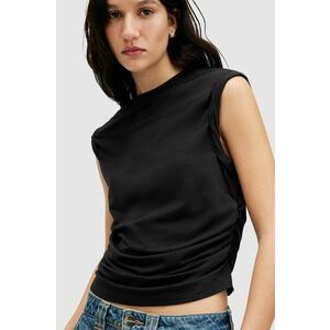 AllSaints bluza WEST TANK femei, culoarea negru, neted, WM535Z imagine