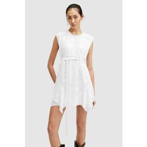 AllSaints rochie AUDRINA EMB DRESS culoarea alb, mini, evazati, W179DA imagine