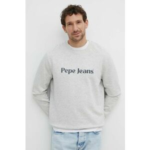 Pepe Jeans bluza REGIS barbati, culoarea gri, cu imprimeu, PM582667 imagine
