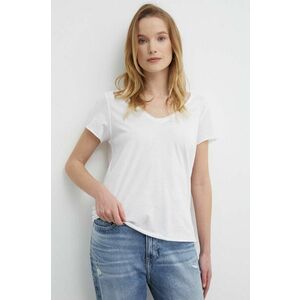 Pepe Jeans tricou din bumbac LUNA femei, culoarea alb, PL505856 imagine