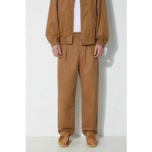 A.P.C. pantaloni de bumbac culoarea maro, drept, COGXS-H08428 imagine
