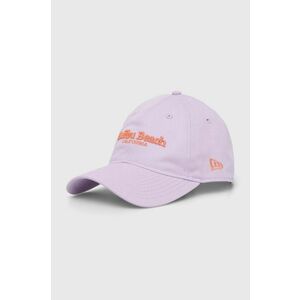 New Era șapcă de baseball din bumbac culoarea violet, cu imprimeu imagine