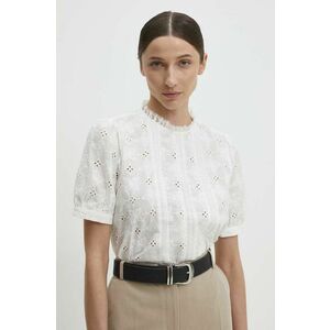 Answear Lab bluza din bumbac femei, culoarea alb, modelator imagine