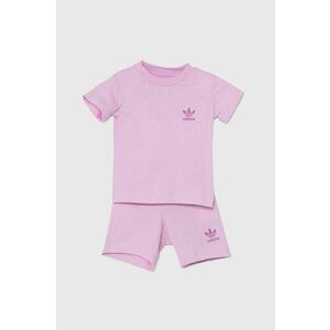 adidas Originals set de bumbac pentru bebelusi culoarea violet imagine