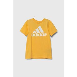 adidas tricou de bumbac pentru copii culoarea galben, cu imprimeu imagine