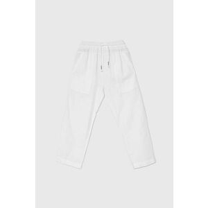 United Colors of Benetton pantaloni de in pentru copii culoarea alb, neted imagine