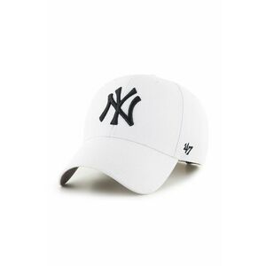 47brand șapcă MLB New York Yankees culoarea alb, cu imprimeu B-MVP17WBV-WHF imagine