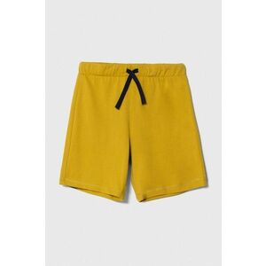 United Colors of Benetton pantaloni scurți din bumbac pentru copii culoarea galben, talie reglabila imagine
