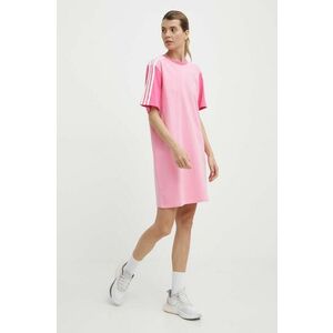 adidas rochie din bumbac culoarea roz, mini, oversize, IR6055 imagine