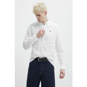 Abercrombie & Fitch camasa de in culoarea alb, cu guler button-down, regular imagine