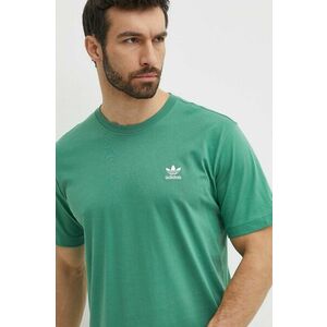adidas Originals tricou din bumbac barbati, culoarea verde, neted, IN0671 imagine