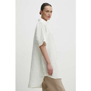 Answear Lab camasa de in culoarea alb, cu guler clasic, relaxed imagine