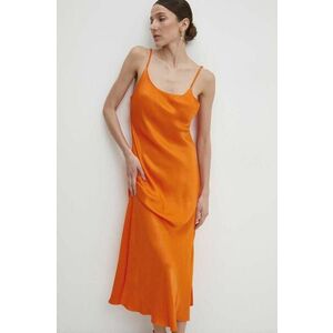 Answear Lab rochie culoarea portocaliu, maxi, evazati imagine