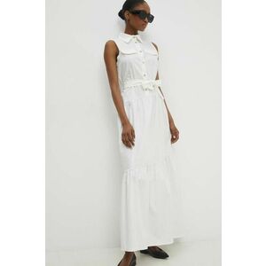 Answear Lab rochie culoarea alb, maxi, evazati imagine