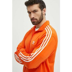 adidas Originals bluza barbati, culoarea portocaliu, cu imprimeu, IR9902 imagine