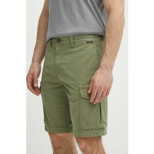 Napapijri pantaloni scurti din bumbac N-Deline culoarea verde, NP0A4HOTGAE1 imagine