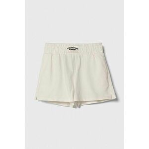 Sisley pantaloni scurți din bumbac pentru copii culoarea alb, neted imagine