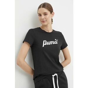 Puma tricou din bumbac femei, culoarea negru, 679315 imagine