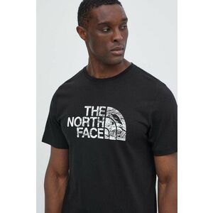 The North Face tricou din bumbac barbati, culoarea negru, cu imprimeu, NF0A87NXJK31 imagine