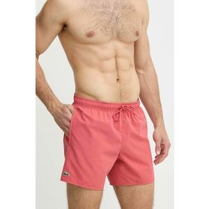 Lacoste pantaloni scurti de baie culoarea roz imagine