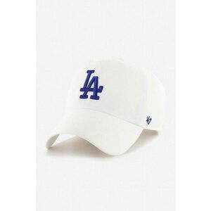 47brand șapcă Los Angeles Dodgres culoarea alb, cu imprimeu B-RGW12GWS-WHE imagine