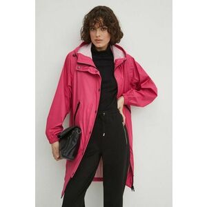 Medicine palton de ploaie femei, culoarea roz, de tranzitie, oversize imagine