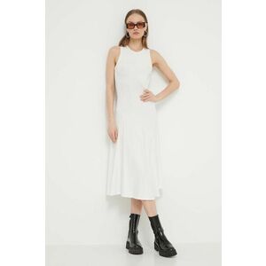Desigual rochie FILADELFIA culoarea alb, midi, evazati, 24SWVK56 imagine