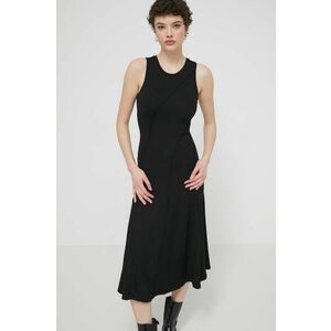 Desigual rochie FILADELFIA culoarea negru, midi, evazati, 24SWVK56 imagine