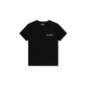 Karl Lagerfeld tricou de bumbac pentru copii culoarea negru, cu imprimeu imagine