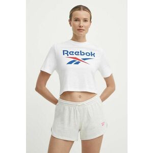 Reebok tricou din bumbac Identity femei, culoarea alb, 100037593 imagine