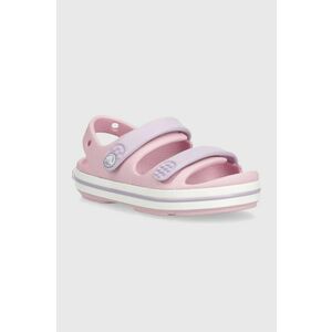 Crocs sandale copii CROCBAND CRUISER SANDAL culoarea roz imagine