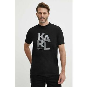 Karl Lagerfeld tricou bărbați, culoarea negru, cu imprimeu, 542221.755037 imagine