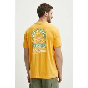 Napapijri tricou din bumbac S-Boyd barbati, culoarea portocaliu, cu imprimeu, NP0A4HQFY1J1 imagine