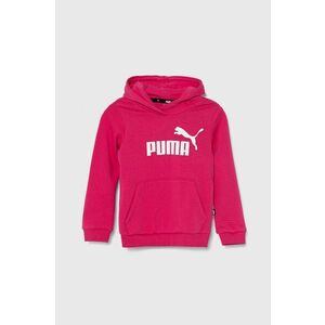 Puma bluza copii ESS Logo TR G culoarea roz, cu glugă, modelator imagine