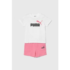 Puma set de bumbac pentru bebelusi Minicats & Shorts Set culoarea roz imagine
