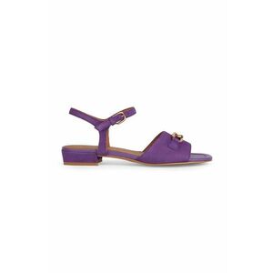 Geox sandale de piele D NEW ERAKLIA 15 B femei, culoarea violet, cu toc drept, D4580B 00021 C8000 imagine