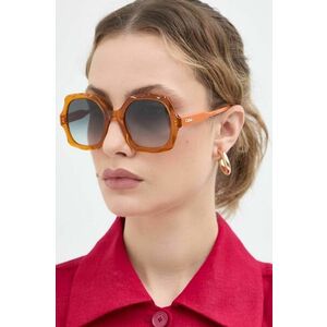 Chloé ochelari de soare femei, culoarea portocaliu, CH0226S imagine