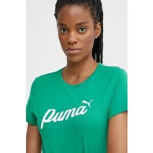 Puma tricou din bumbac femei, culoarea verde, 679315 imagine