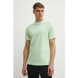 adidas Originals tricou din bumbac barbati, culoarea verde, cu imprimeu, IM9391 imagine