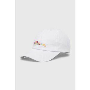On Vacation șapcă de baseball din bumbac Enjoy culoarea alb, cu imprimeu, OVC C23 imagine