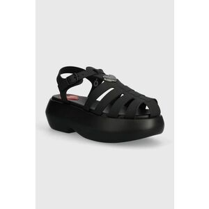 Love Moschino sandale femei, culoarea negru, cu platforma, JA16247I0II38000 imagine