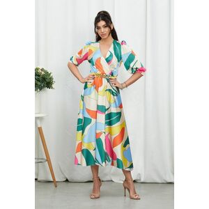 Rochie eleganta cu imprimeu multicolor imagine